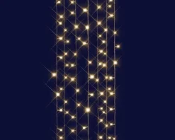 Discount BLACHÈRE ILLUMINATION Rideau lumineux connectable x3 à 96 LED flash blanc chaud sur câble blanc Flicker - 2 x 2 m