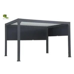 New GREEN OUTSIDE Rideau pergola noir manuel Actual - 5 m