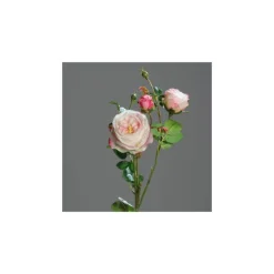 Online ART FLORAL Rose artificielle 2 boutons rose blanc - 60 cm