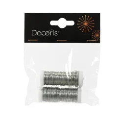 Clearance Rouleaux de Fil en métal – couleur argent 2x30m