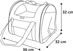 Clearance FLAMINGO Sac à dos de transport pour animal de compagnie coloris bleu Lene - 36 x 32 x 32 cm