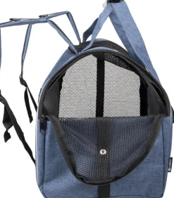 Clearance FLAMINGO Sac à dos de transport pour animal de compagnie coloris bleu Lene - 36 x 32 x 32 cm