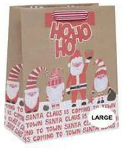 PICTURA Sac cadeau cartonné motif Noël grand modèle L