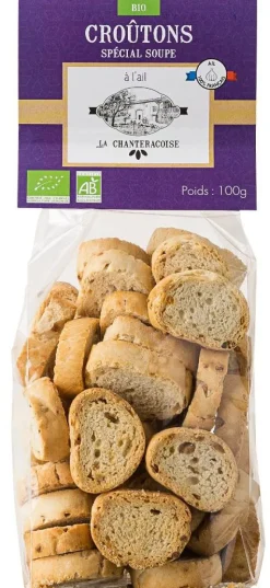 CHANTERACOISE Sachet de croûtons bio ail - 100 g