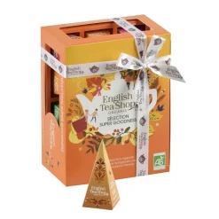 New ENGLISH TEA SHOP Sachets de thés pyramide prismes super goodness bio English Tea - 12 sachets