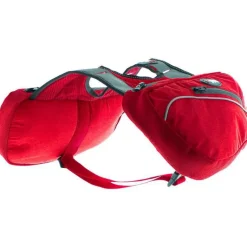 I-DOG Sacoches pour harnais du chien en tissu polyester coloris rouge Confort Trek - Taille M/L/XL 3 L