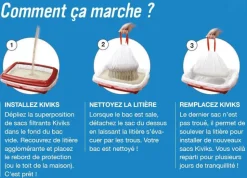 Discount KIVIKS Sacs à litière filtrants pour chat coloris blanc - Taille XL 55 x 40 x 26 cm