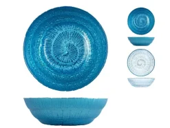 New Saladier en verre bleu transparent Le club - Ø 22 x H 18 cm