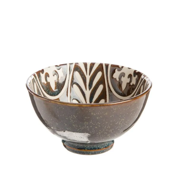 New BASTIDE DIFFUSION Saladier Penjab coloris marron en porcelaine - Ø 20 cm