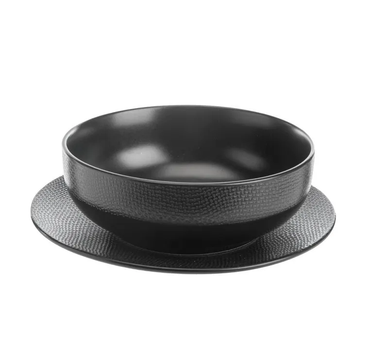 Discount Saladier Vesuvio coloris noir en grès - Ø 16,5 cm