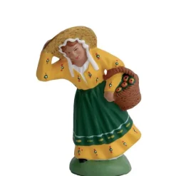 Online SANTONS ESCOFFIER Santon pour crèche femme mistral vert - 7 cm