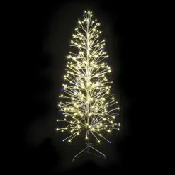 New FESTILIGHT Sapin de Noël lumineux LED à lumière fixe blanc chaud pétillant sur secteur - 1,50 m
