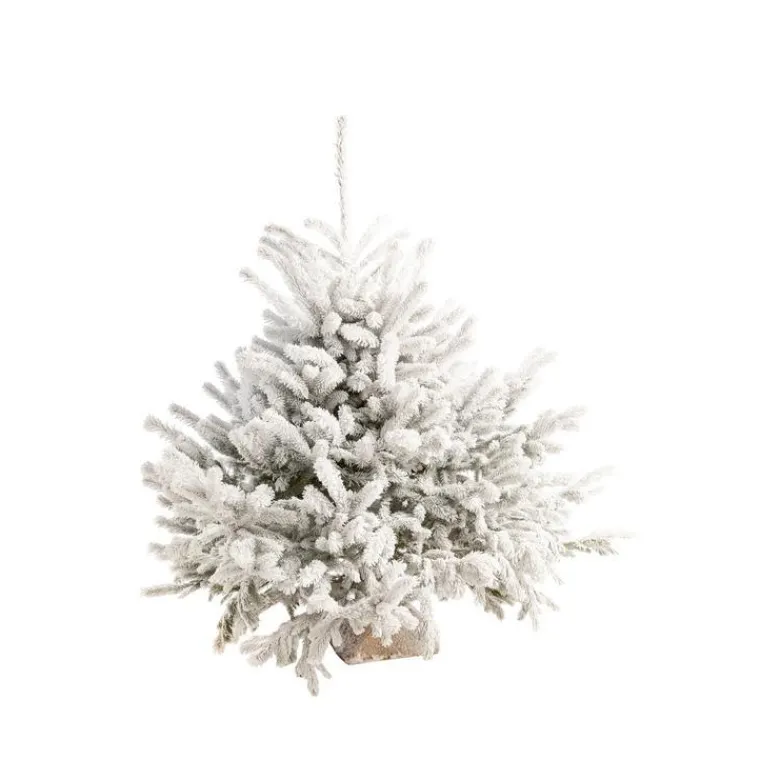 Sale Sapin de Noël naturel blanc effet enneigé Glacé Robin®
