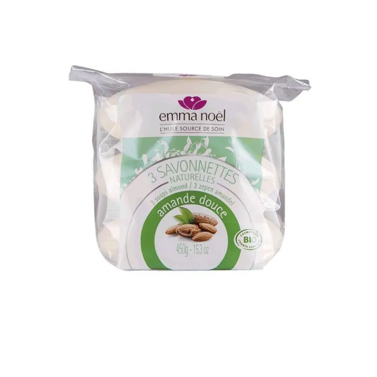 Discount EMMA NOËL Savonnettes à l’amande douce bio en sachets de 3 x 150 g