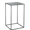 Clearance Sellette carrée en métal noir Quinty taille 3 - 30 x 30 x 50 cm