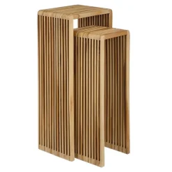 Clearance EDELMAN Sellette haute en bois recyclé marron Yonker - 25 x 25 x 70 cm