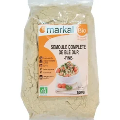 New MARKAL Semoule complète de blé dur bio – 500 gr