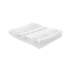 Online NUANCES Serviette de toilette coloris blanc 100% coton biologique - 50 x 90 cm