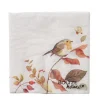 Clearance BOLTZE Serviettes en papier blanches à motifs oiseau sur branche Kehly - 16,5 x 16,5 cm