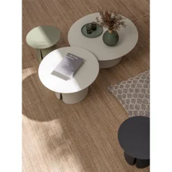 Online BIZZOTTO Set de 2 tables basses en aluminium anthracide Bryan