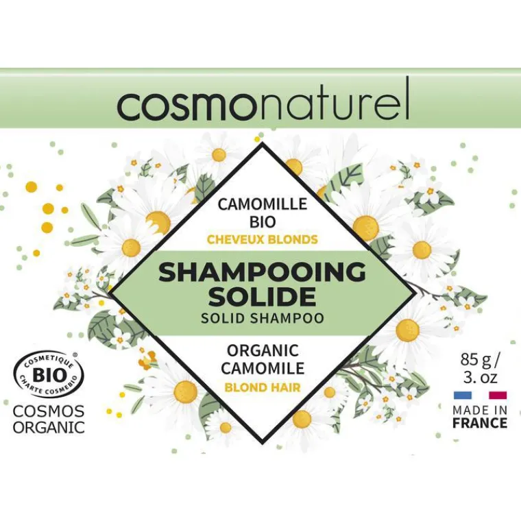 Clearance COSMO NATUREL Shampoing solide pour cheveux blonds camomille - 85 g
