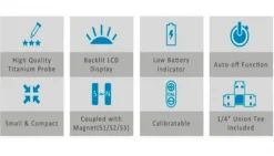 Best BLUE CORAL Sonde TDS numérique en ligne en titane AUTO AQUA - modèle S2