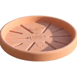 New EURO3PLAST Soucoupe à double bord en polyéthylène Terre de sienne - Ø 30 cm