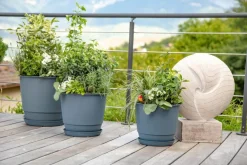 Hot EDA Soucoupe bleu jean pour pot Poetic Joy 25 - Ø 18,7 x H 2,4 cm