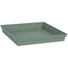 Outlet EDA Soucoupe carrée en polypropylène vert laurier Toscane - 26,7 x 26,7 cm