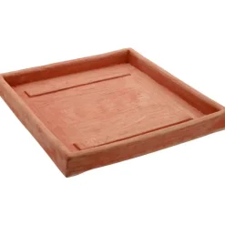 New ANTICOMESTIERE Soucoupe carrée en terre cuite - 27,7 x 27,7 cm