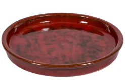 Outlet PASSION FOR POTTERY Soucoupe en grès émaillé rouge Shanghaï - Ø 25 cm