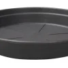 Best COCORIPOT Soucoupe ronde en plastique recyclé gris ardoise - Ø 24 cm