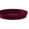 Clearance EDA Soucoupe ronde en plastique rouge Bourgogne Toscane - Ø 18,5 cm