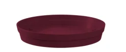 Sale EDA Soucoupe ronde en plastique rouge Bourgogne Toscane - Ø 15 cm