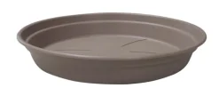 Clearance COCORIPOT Soucoupe ronde en plastique recyclé taupe - Ø 15 cm
