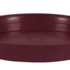 Hot EDA Soucoupe ronde en plastique rouge Bourgogne Toscane - Ø 40 cm