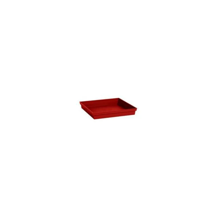 New EDA Soucoupe Toscane carree Rouge rubis L26,7x l26,7x H3 cm