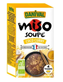 Clearance DANIVAL Soupe Miso coco curry bio - 4 x 10 g