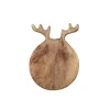 Sale EDELMAN Sous-assiette ronde en bois ornée de bois de cerf - 30 x 25 x 2,5 cm