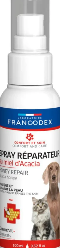 Online FRANCODEX Spray réparateur miel pour chien et chat – 100 ml