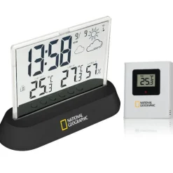Discount NATIONAL GEOGRAPHIC Station météo transparente - 14 x 10,5 x 5 cm