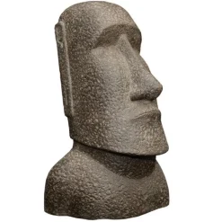 New DÉCORIALE Statue de jardin Moai H 40 cm