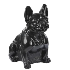 Best HAIRIE GRANDON Statue en béton ciré anthracite Bouledogue assis - 43 cm