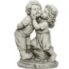 KAEMINGK Statue enfants en magnésium blanc cassé - 25 x 40,5 x 60 cm