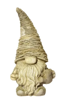 Best HAIRIE GRANDON Statue Nain des bois en pierre reconstituée ton vieilli Haire Grandon - 17 x 13 x 31 cm