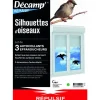 Hot DÉCAMP' Stickers pour fenêtres anticollisions des oiseaux - lot de 3 silhouettes d'oiseaux