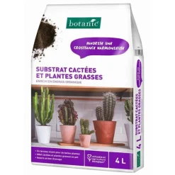 BOTANIC® Substrat cactées et plantes grasses - 4 L