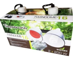 Clearance REPTILE PLANET Support éclairage et chauffage pour terrarium coloris blanc Twindome 16 - Ø 16 x H 19 cm