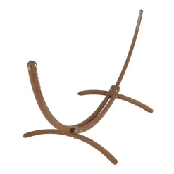 New JOBEK Support fixe pour hamac coloris beige en bois - 350 x 136,5 x 125 cm