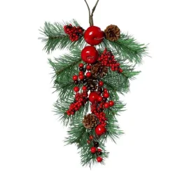 Online Suspension de baies d'églantines coloris rouge - 51 cm